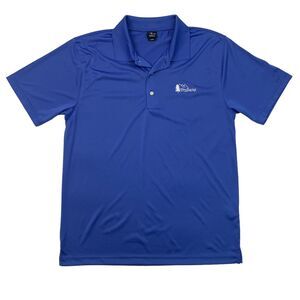 Page and Tuttle Polo Shirt Mens L Large Lapis Short Sleeve Pendaries Performance